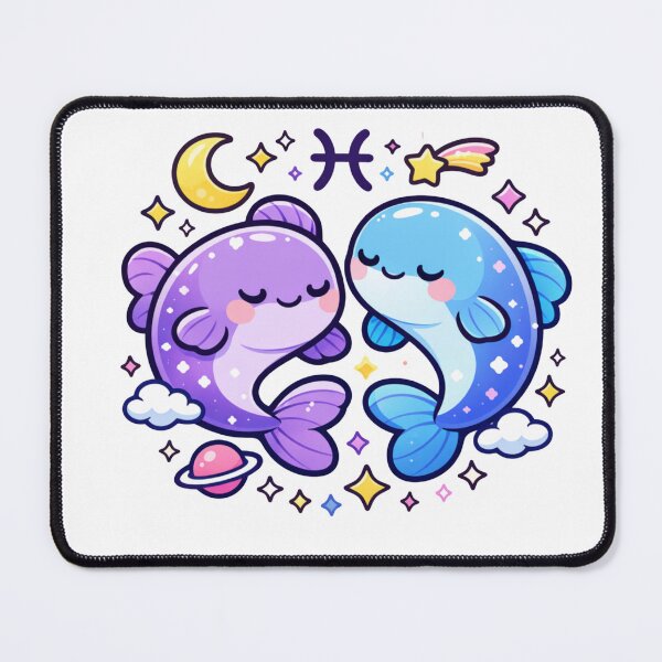 Item preview, Cute Kawaii Pisces Zodiac Celestial Dream Fish designed and sold by Silentbow.