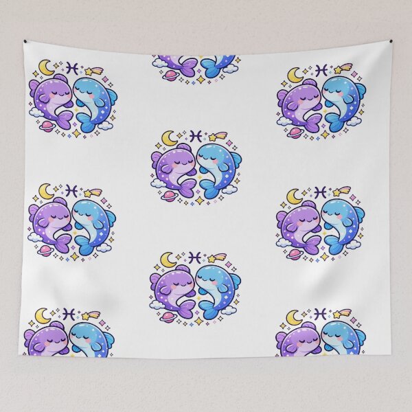 Item preview, Cute Kawaii Pisces Zodiac Celestial Dream Fish designed and sold by Silentbow.