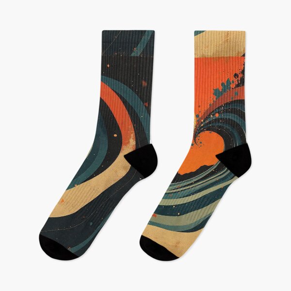 Item preview, Retro Sunset Wave – Bold Ocean Illustration designed and sold by myforestfog.