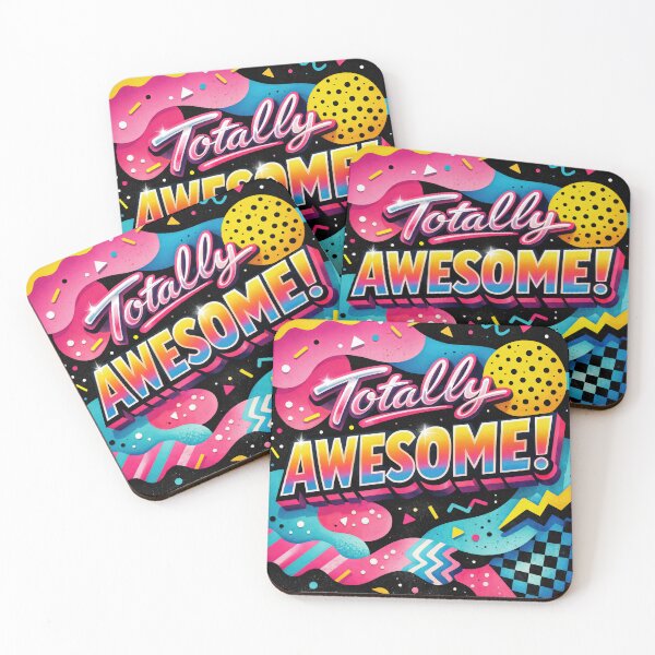 Item preview, Totally AWESOME! – 80s Retro Pop Design designed and sold by ForeverPrintsOK.