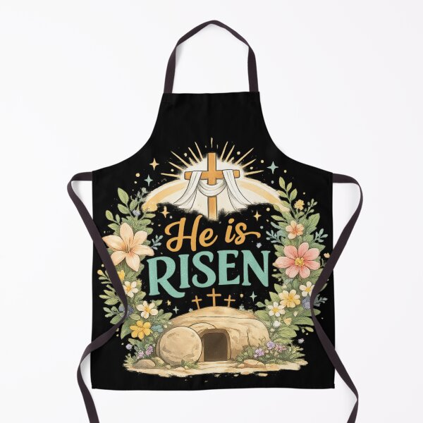 Item preview, He Is Risen Modern Christian Easter Cross Design designed and sold by Tender Flower Clothing.