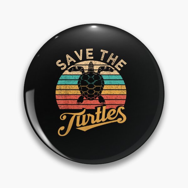 Item preview, Save The Turtles Animal Rights Sea Turtle Retro Style designed and sold by Irakalu.