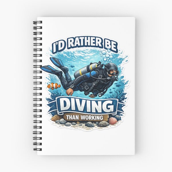 Item preview, I’d Rather Be Diving Than Working Funny Scuba designed and sold by Tender Flower Clothing.