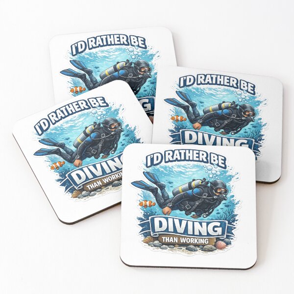 Item preview, I’d Rather Be Diving Than Working Funny Scuba designed and sold by Tender Flower Clothing.