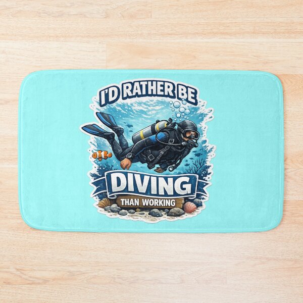 Item preview, I’d Rather Be Diving Than Working Funny Scuba designed and sold by Tender Flower Clothing.