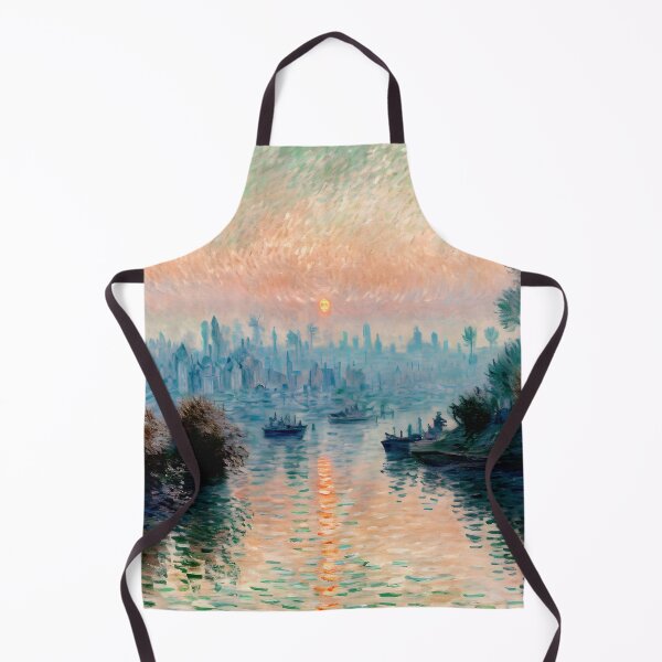 Item preview, Sunset on the Seine at Lavacourt - Tranquil Beauty and Warm Glow of a Serene Evening designed and sold by artdesignsnow.