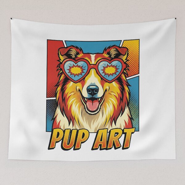 Item preview, Pop Art Collie Retro Dog designed and sold by k3rstman1.