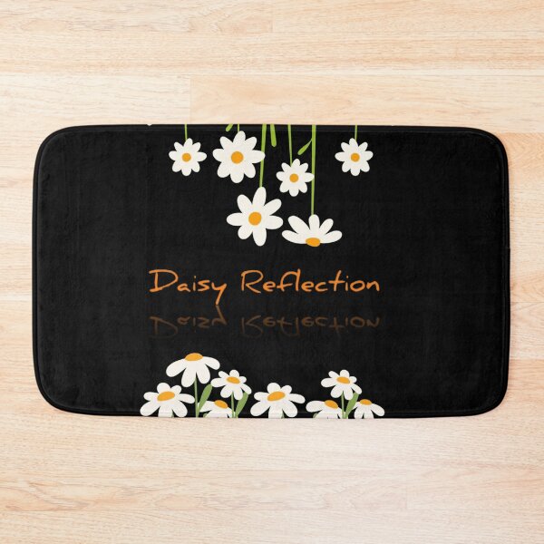 Item preview, Daisy Reflection - Hanging Daisies Minimalist Floral Art on Black Background designed and sold by Craft-Qasba .