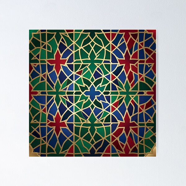 Item preview, Royal Moorish Mosaic - Emerald & Antique Gold designed and sold by Thompika.