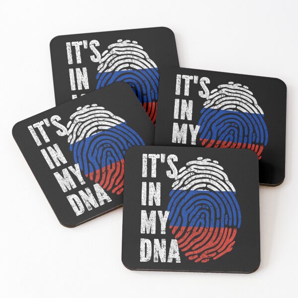 Item preview, IT'S IN MY DNA Russian Flag Roots designed and sold by CosmoKitsch.