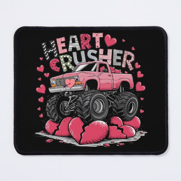Item preview, Heart Crusher – Monster Truck Crushing Broken Hearts Funny Graphic Tee designed and sold by HubCreates.