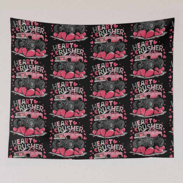 Item preview, Heart Crusher – Monster Truck Crushing Broken Hearts Funny Graphic Tee designed and sold by HubCreates.
