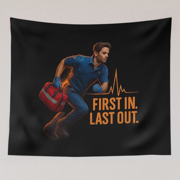 Item preview, First In. Last Out - Paramedic Rescue Art designed and sold by MKreative Studio.