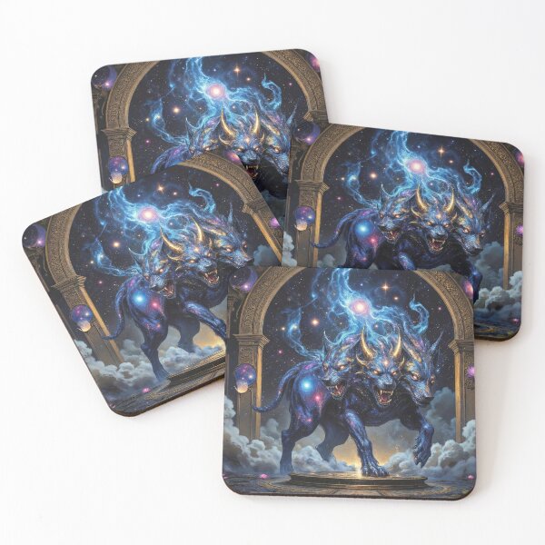 Item preview, Celestial Cerberus - Galaxy Guardian Three-Headed Dog designed and sold by TheRichGallery.