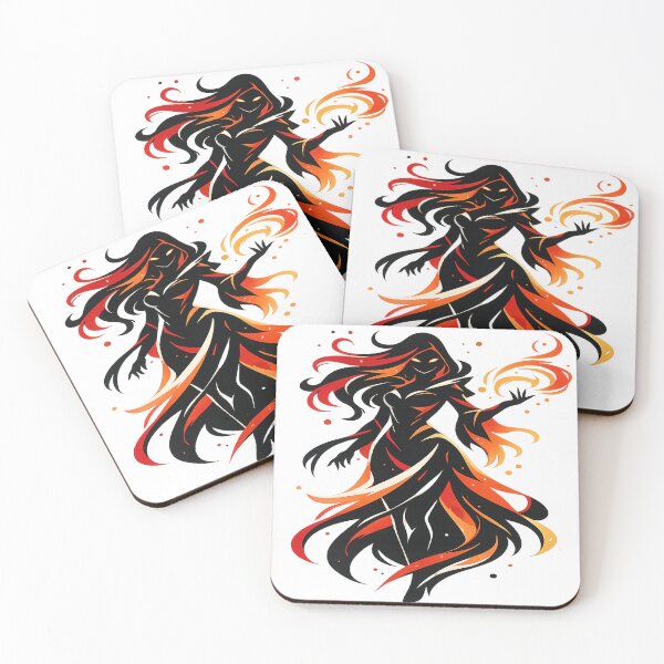Item preview, Fire Sorceress Silhouette in Flames designed and sold by myforestfog.