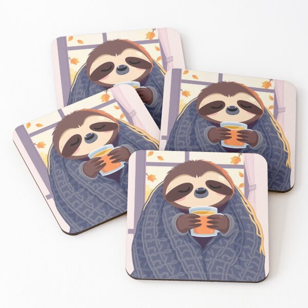 Item preview, Cute Cozy Sloth T-Shirt | Fall Tea Lover Sloth Aesthetic Tee designed and sold by ArmaanArts.