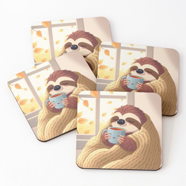 Item preview, Calm Sloth Cozy Tea T-Shirt | Soft Autumn Cute Animal Tee designed and sold by ArmaanArts.