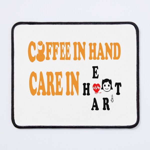 Item preview, coffee in hand care in heart cardiac nurse designed and sold by ShuaibDesigns.