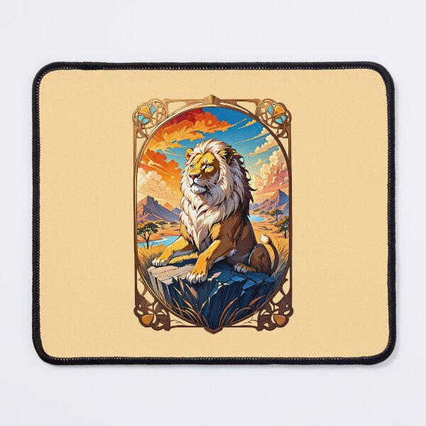 Item preview, Cute Art Nouveau Lion Jungle Animal Nursery Art designed and sold by BorgSpareParts.