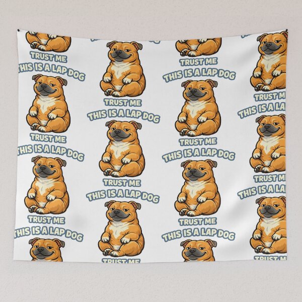 Item preview, This Is a Lap Dog - Trust Me Funny Cute Dog Illustration designed and sold by BestFriendTees.