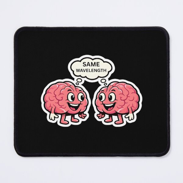 Item preview, Same Wavelength Valentine’s Day Brain Love Sticker designed and sold by FestivityFinds.