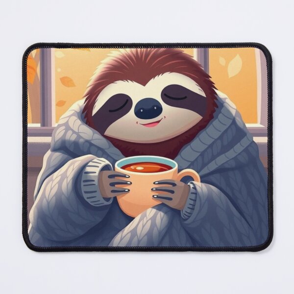 Item preview, Cute Autumn Sloth Tea T-Shirt | Cozy Slow Living Animal Graphic Tee designed and sold by ArmaanArts.