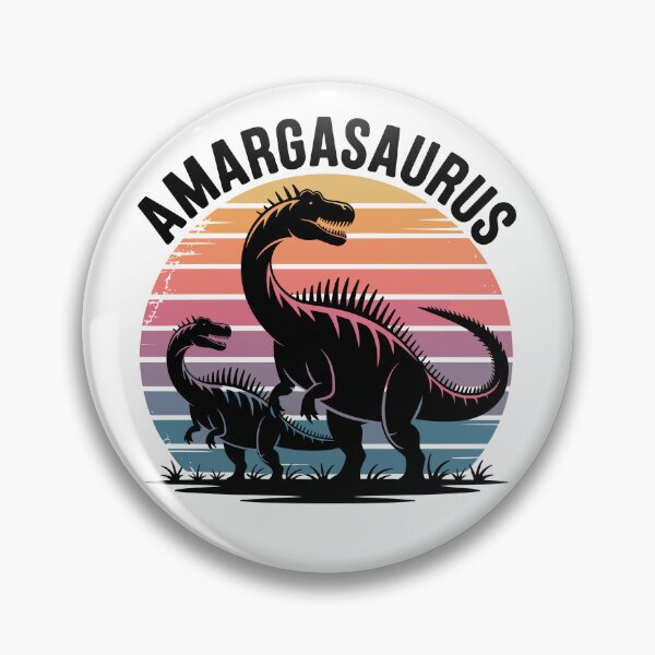 Item preview, Amargasaurus - Colorful Retro Amargasaurus designed and sold by JessArty ⭐⭐⭐⭐⭐.