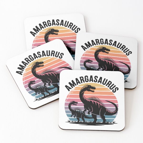 Item preview, Amargasaurus - Colorful Retro Amargasaurus designed and sold by JessArty ⭐⭐⭐⭐⭐.