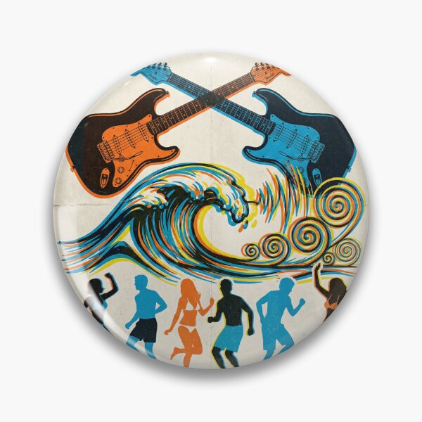 Item preview, The Reverb Ripples – Vintage 60s Surf Rock Gig Poster designed and sold by Cozy-Old-Pub.