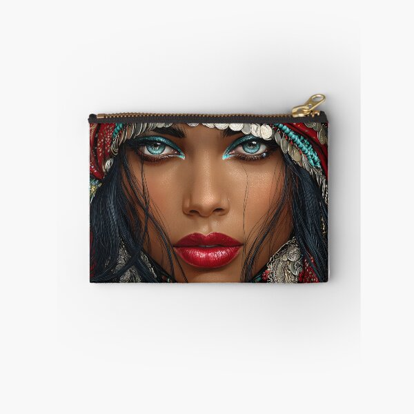 Item preview, Stunning Portrait of a Veiled Woman in Red Attire designed and sold by Artessie.