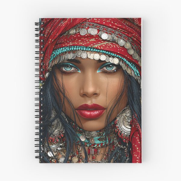 Item preview, Stunning Portrait of a Veiled Woman in Red Attire designed and sold by Artessie.