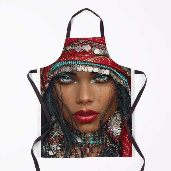 Item preview, Stunning Portrait of a Veiled Woman in Red Attire designed and sold by Artessie.