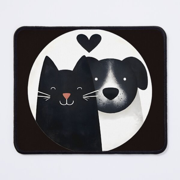 Item preview, Cat and Dog Love designed and sold by Retro Whimsy.