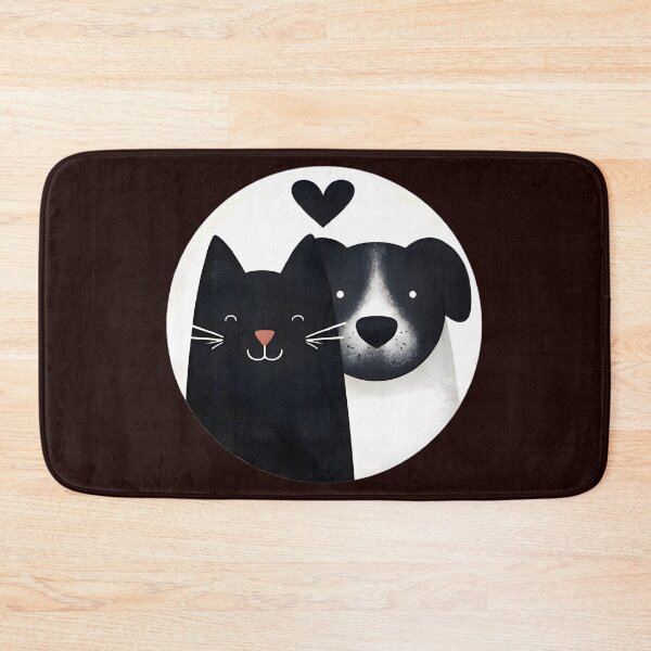 Item preview, Cat and Dog Love designed and sold by Retro Whimsy.