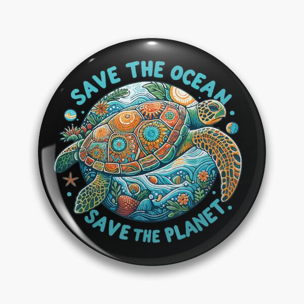 Item preview, Save The Ocean Save The Planet Cute Sea Turtle designed and sold by Irakalu.