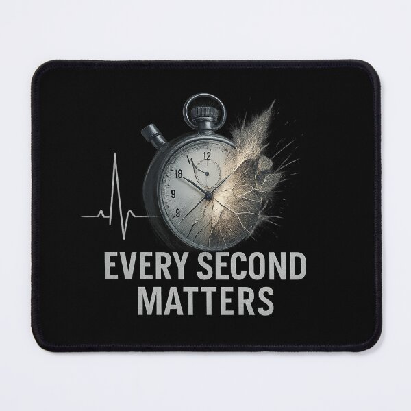 Item preview, Every Second Matters - Exploding Stopwatch & EKG Pulse designed and sold by MKreative Studio.