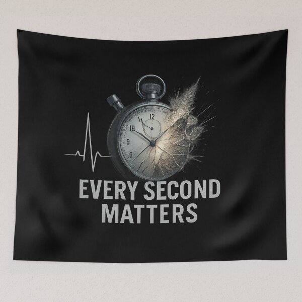 Item preview, Every Second Matters - Exploding Stopwatch & EKG Pulse designed and sold by MKreative Studio.