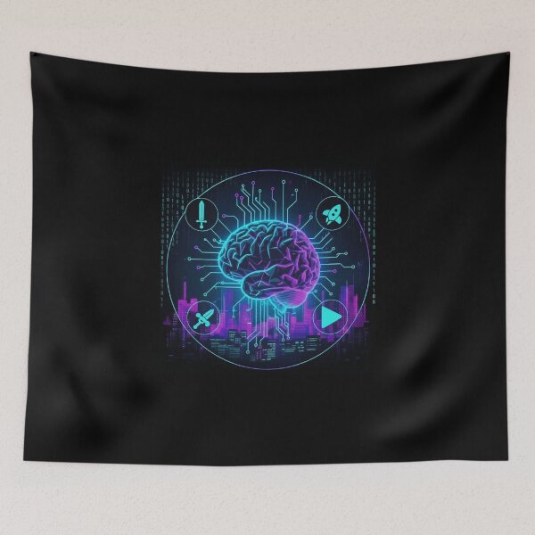 Item preview, Cyber Neural Brain - Gaming & Tech Nexus designed and sold by Colorful ArtWorks.