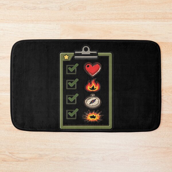 Item preview, Valentine survival checklist designed and sold by Tactical Override.