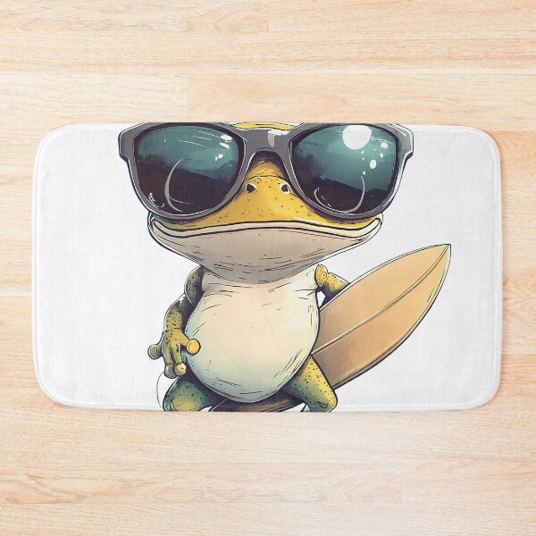 Item preview, Cool Surfer-Frosch mit Sonnenbrille & Surfboard designed and sold by Beachy Beasts.