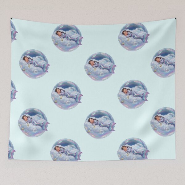 Item preview, Dreamy Pisces Zodiac Mermaid Girl Sleeping in Bubble designed and sold by PixMoody.