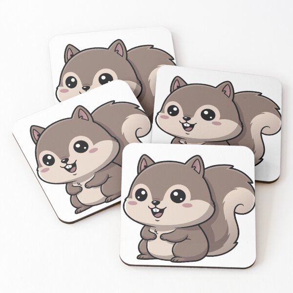 Item preview, Cute Chibi Squirrel Illustration – Adorable Cartoon Woodland Animal designed and sold by Royalsticker.