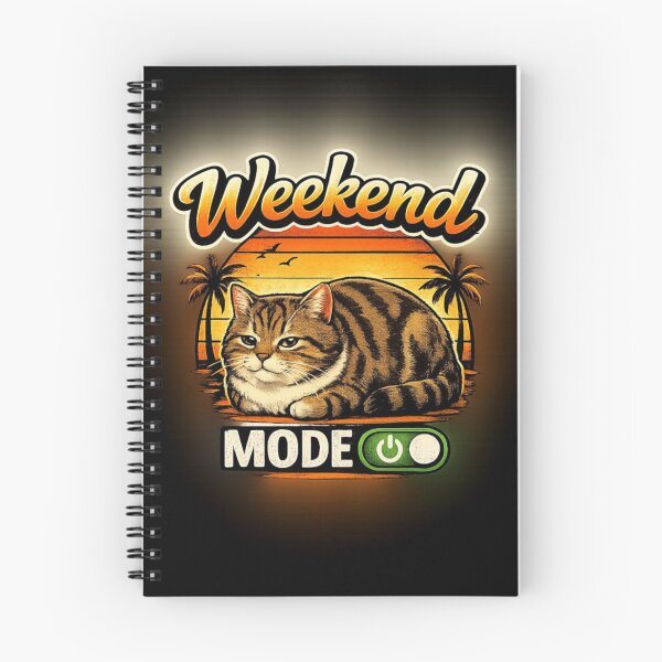Item preview, Weekend mode ON - relax Cat designed and sold by GodofShirt.
