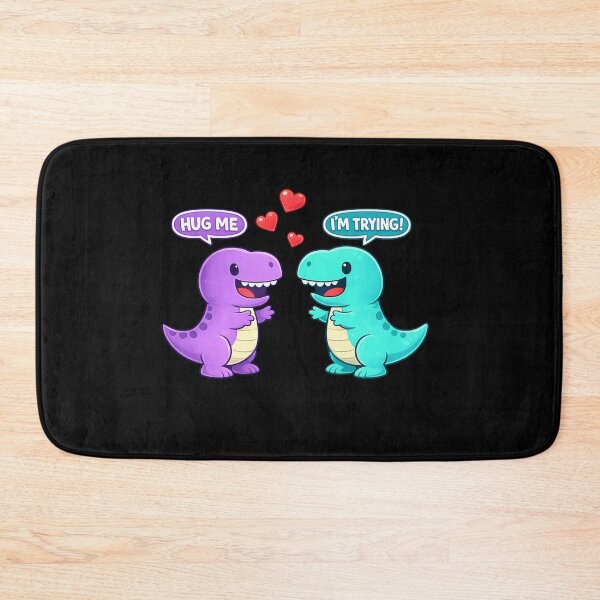 Item preview, Hug Me I'm Trying T-Rex Valentines Day Cute Kawaii Dinosaur designed and sold by faridman.