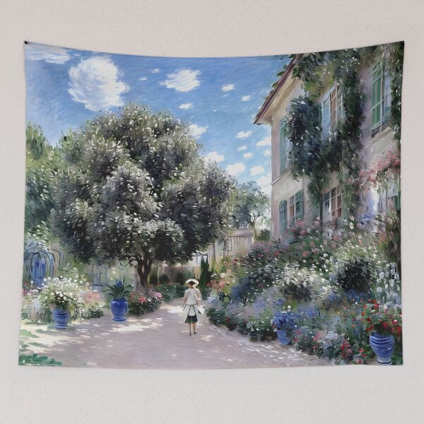 Item preview, The Artist's House at Argenteuil - Lush Gardens and Dappled Sunlight in the Suburban Haven  designed and sold by artdesignsnow.