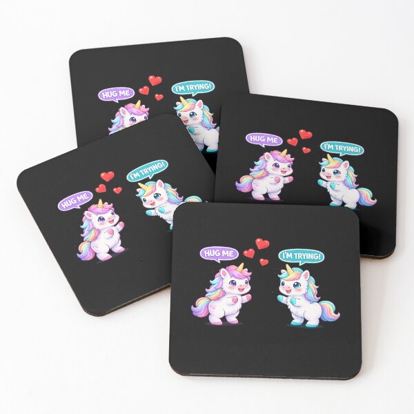 Item preview, Hug Me I'm Trying T-Rex Valentines Day Cute unicorns designed and sold by faridman.