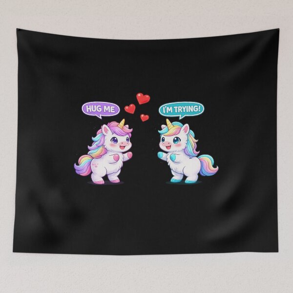 Item preview, Hug Me I'm Trying T-Rex Valentines Day Cute unicorns designed and sold by faridman.