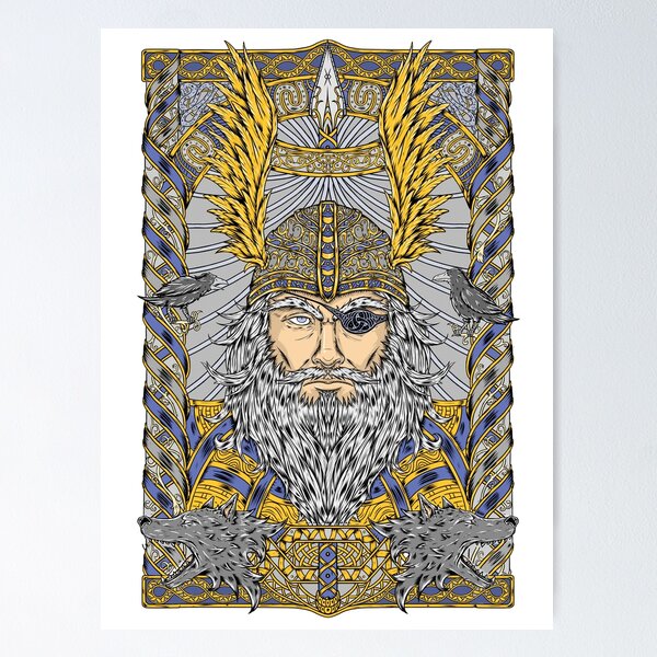 Scandinavian God - Odin Poster for Sale by MyFavorTee