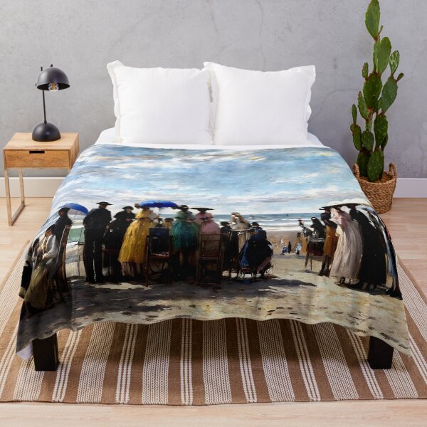 Item preview, The Beach at Trouville - Lively Seaside Resort designed and sold by artdesignsnow.