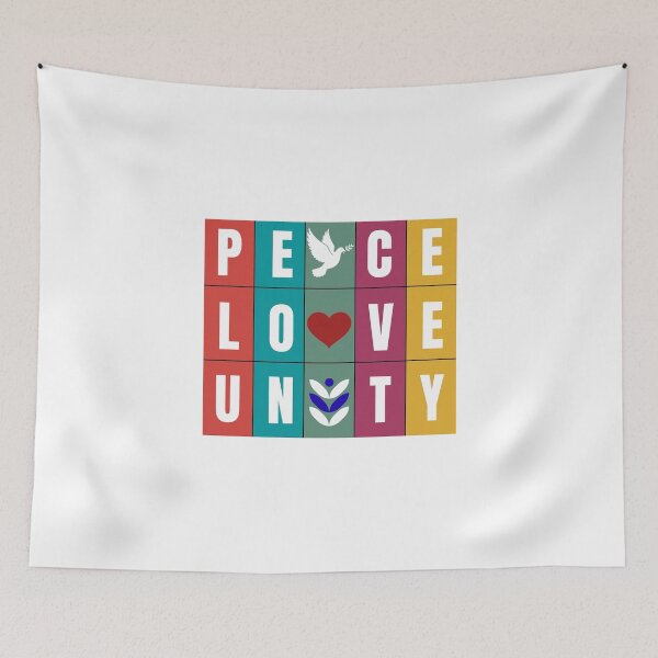 Item preview, Peace Love Unity Typography designed and sold by GARSStudio.